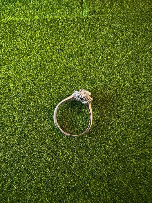 Сребърен пръстен за годишнина с Мойсанит диамант