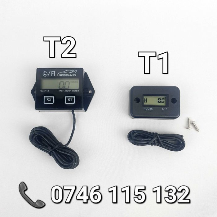 Turometru/Tahometru Pt Motor pe Benzina la Motocicleta ATV AUTO–T1–T2