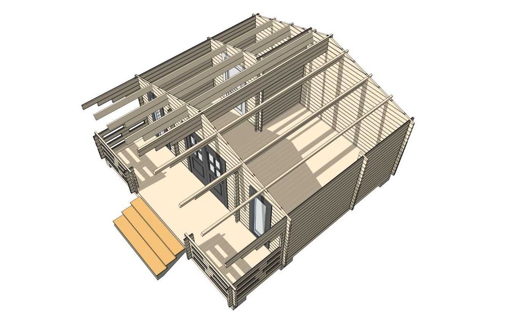 Дървена къща 36квм2