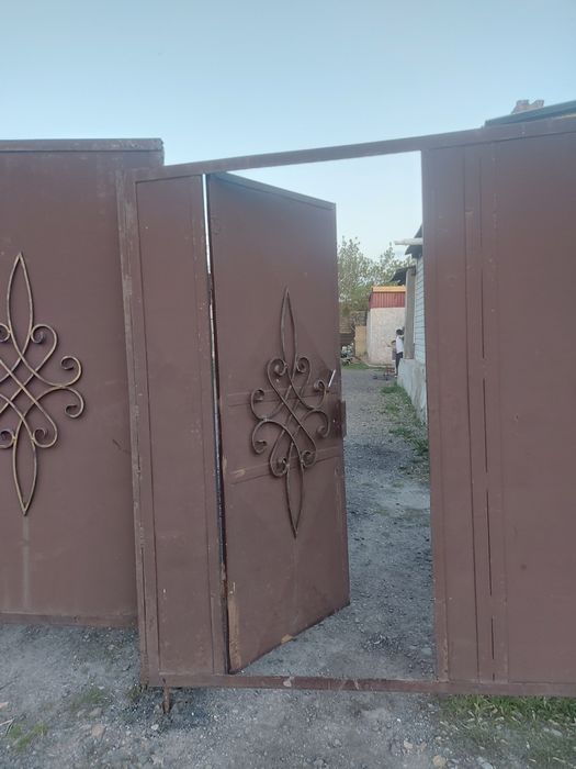 Ворота с калиткой б/у (тяжелые)
