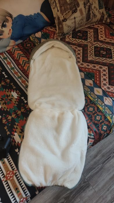 Меховой теплый  конверт для ребенка