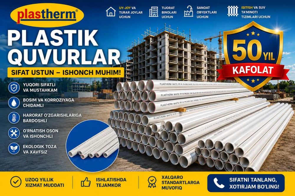 Plastherm Polipropilen Quvurlar va Fitinglar