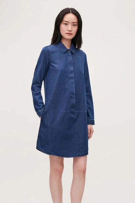 COS рокля деним А-силует р-р Л