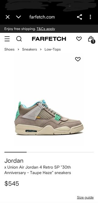 Nike Jordan 4 Retro SP, номер 43