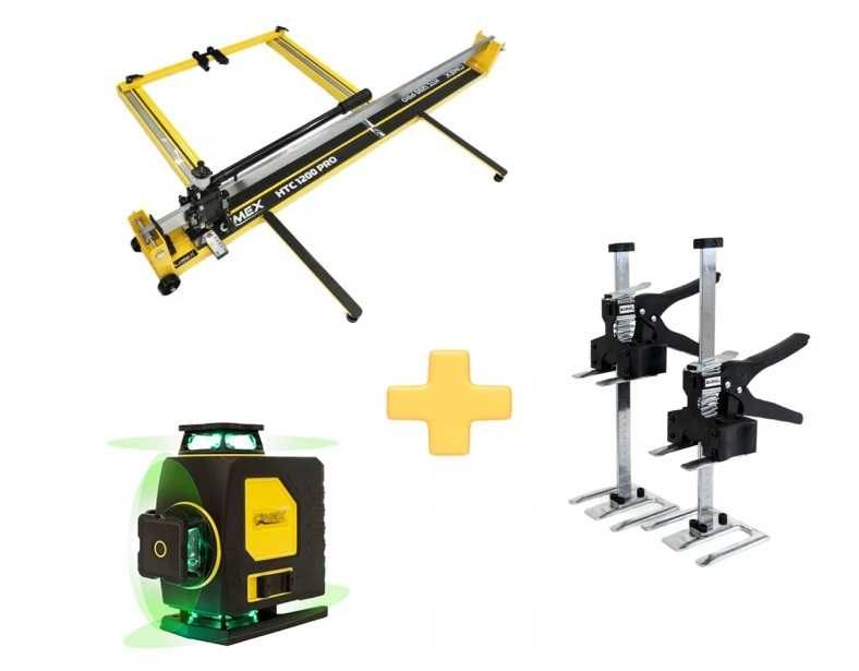 Ръчна машина за плочки 4D нивелир 2 бр ръчен повдигач с фиксатор 160кг