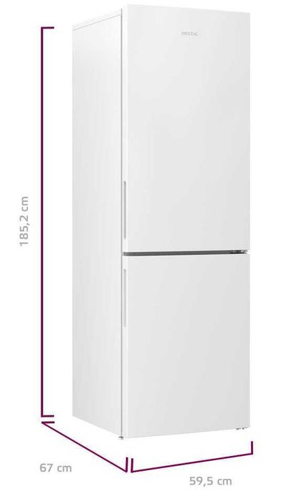 Combina frigorifica semi-incorporabila Arctic, Full NoFrost, Control mecanic, Air Flow Dual Tech, H 185 cm, Alb