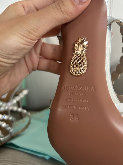 Sandale Aquazzura Tequilla 105 piele naturala pe stoc 38-39