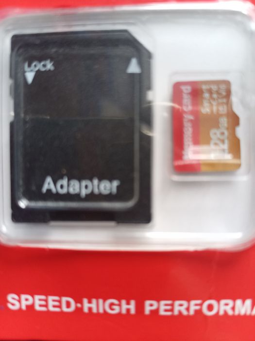 Карта памяти 128 Gb. + адаптер-флешка