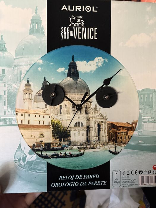 Ceas perete see you in Venice Auriol