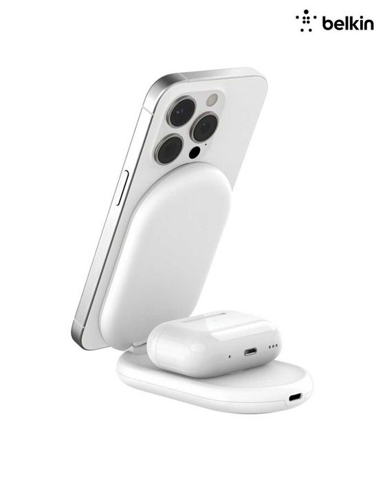 Беспроводная зарядка Belkin 2-in-1 Magnetic Foldable Wireless Charger