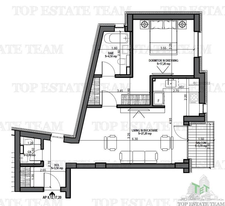 Apartament 2 camere in bloc nou, zona Mosilor