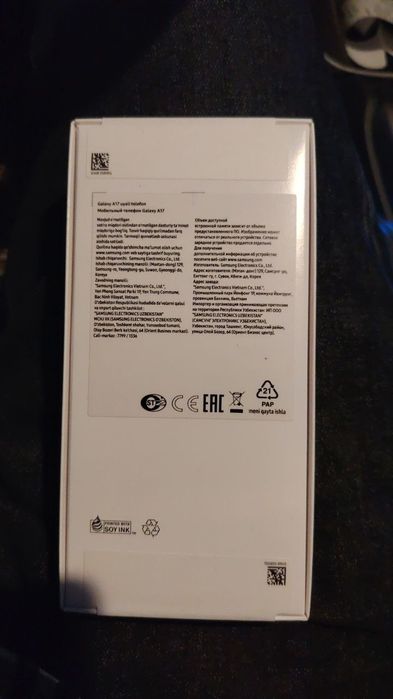 Samsung Galaxy A17 8-256GB sotiladi yengi ochilmagan