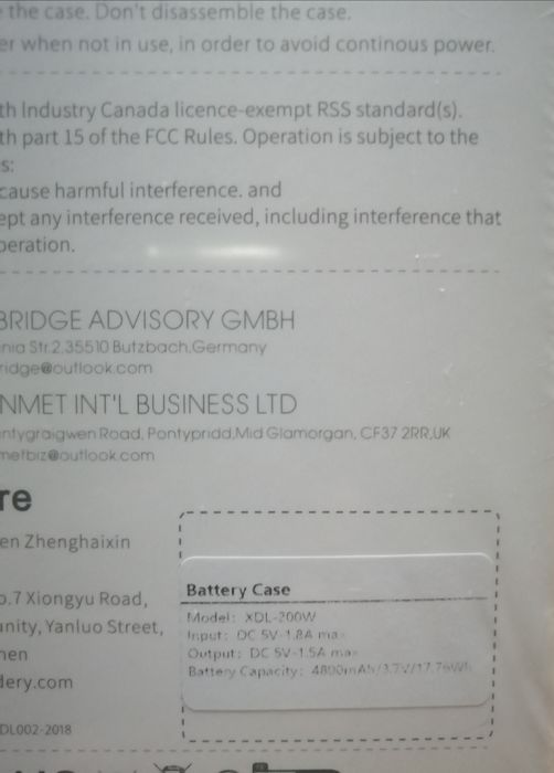 Samsung S21  защитен калъф с интегрирана батерия и Qi