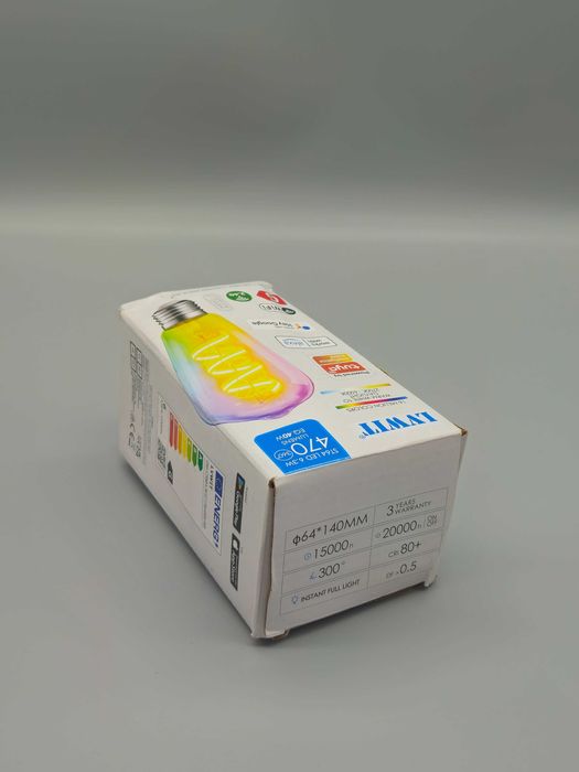 Смарт Wi-Fi LED крушка E27,6.3W,RGB +  бяло, с дистанционно управление