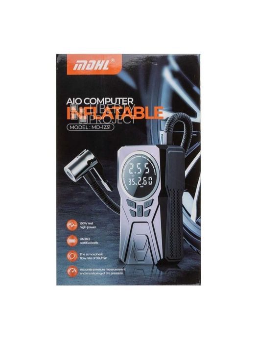 Пусковое устройство с компрессором, Avto starter fonar powerbank