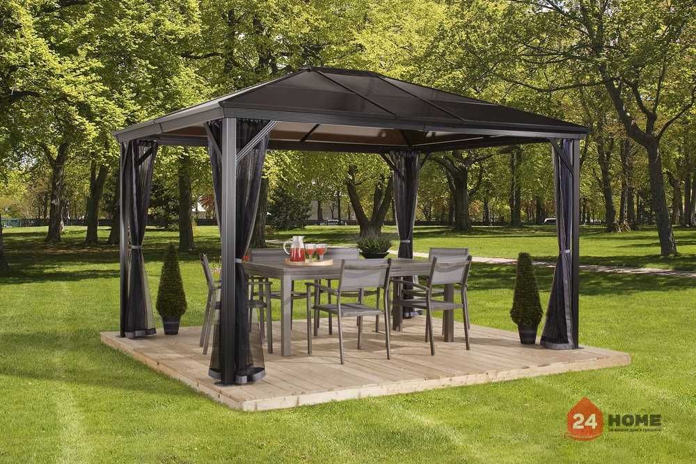 Алуминиева беседка с поликарбонатен покрив SOJAG Верона 3х4.2x2.6 м