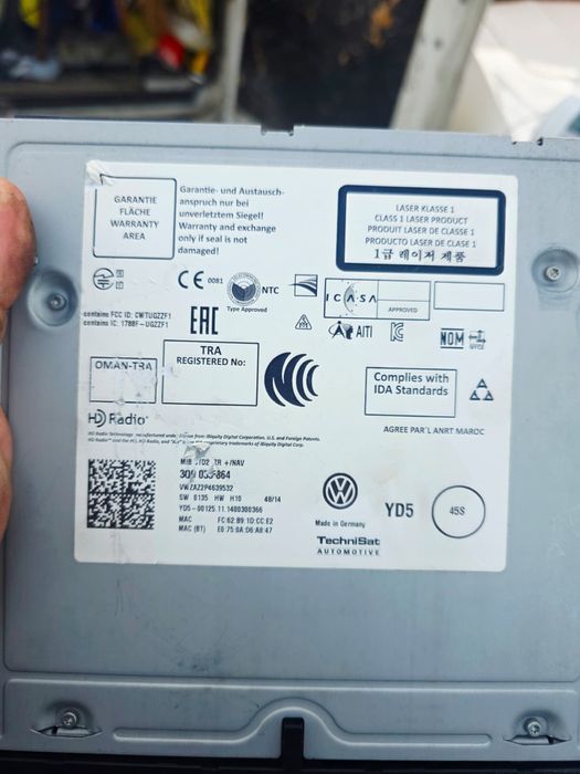 Navigatie Pasaat B8 Golf 7 unitate media Cd