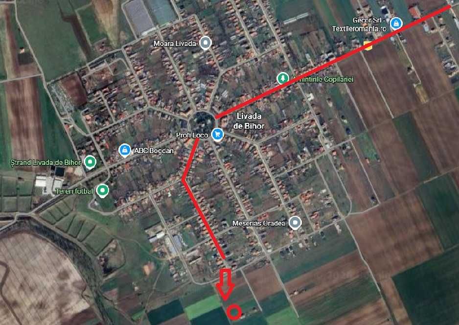 Teren  de vânzare – Livada de Bihor la 10 minute de Oradea