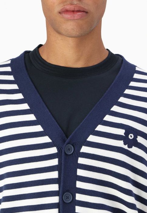 Marimekko, Cardigan din bumbac Adde Patja, Unisex, Bleumarin, L