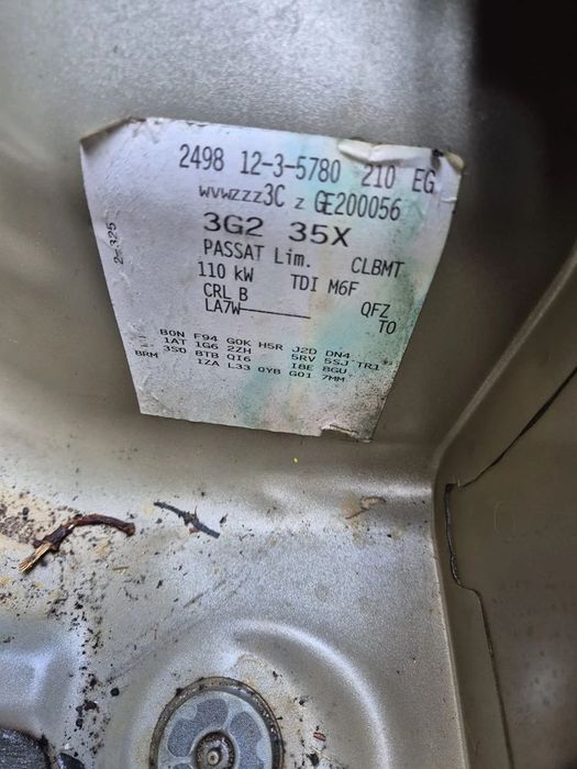 dezmembram volkswagen  passat b8 2016 2.0 tdi