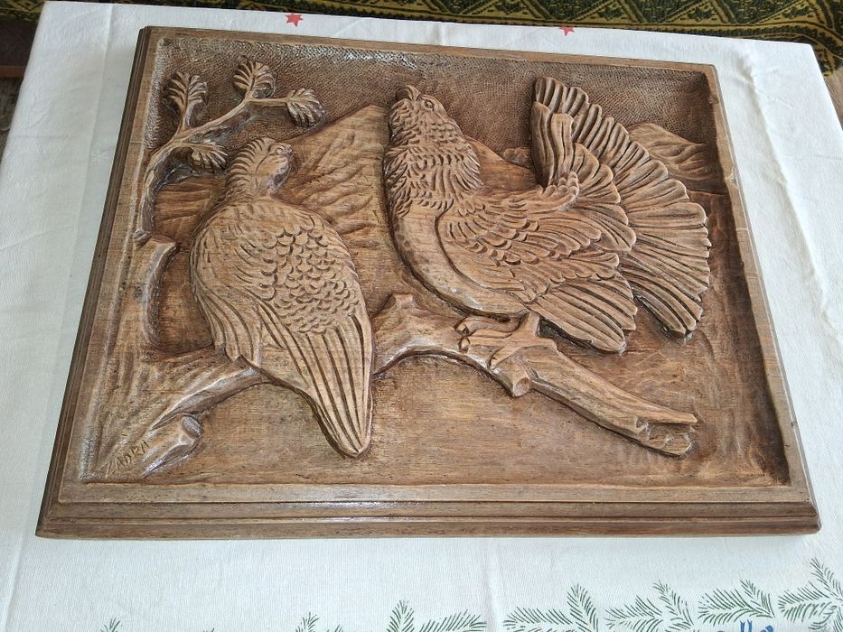 Tablou sculptat in lemn