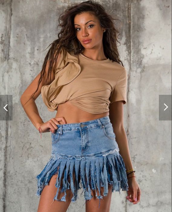 Пола-панталон MAIN CHARACTER, син цвят