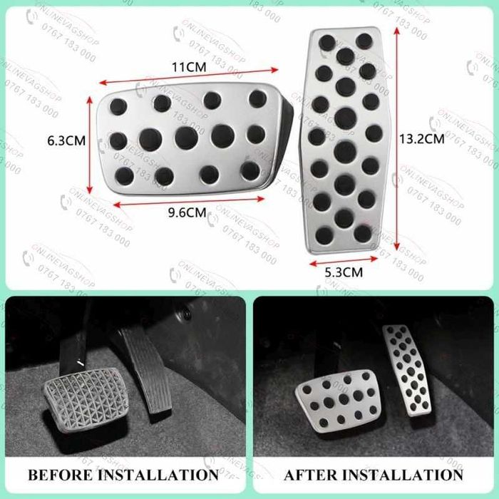 Ornamente inox pedale OPC Line Opel Astra J, Insignia, Mokka, Zafira