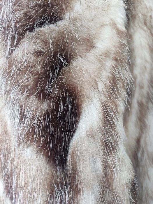 Дамско кожено палто от естествен косъм кожух норка , визон .