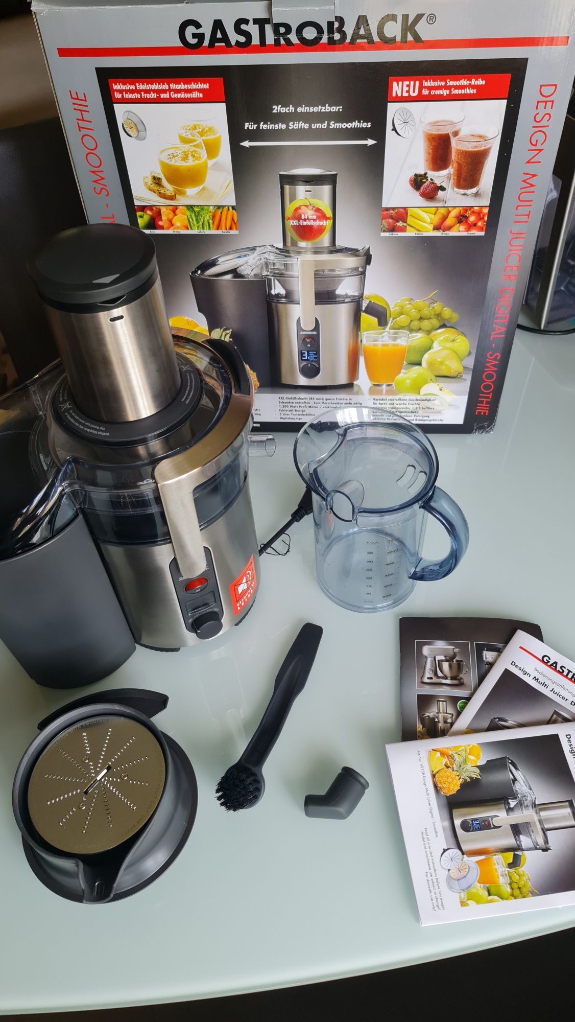 GASTROBACK Design Multi Juicer storcator fructe plus Smoothies 40138  Muntele Cacovei •