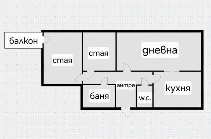 Тристаен апартамент в Света Троица