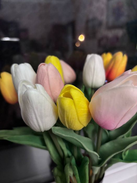Тюльпаны искусственные букет цветы