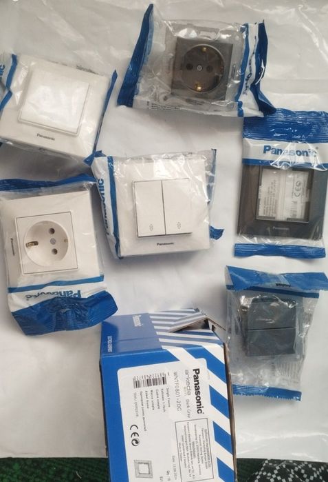 Panasonic проходной выключатель, Розетка с заземлением