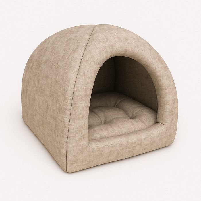 Пухкаво легло-иглу за куче/коте DEMI (Beige - Светлобежово , код)