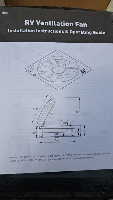 Trapa rulota cu ventilator și telecomanda