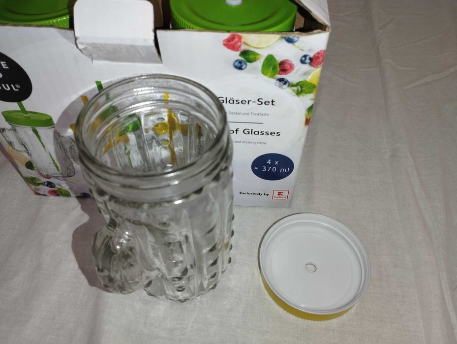 Чаши Cacti - кактуси 370мл с капаче и сламка