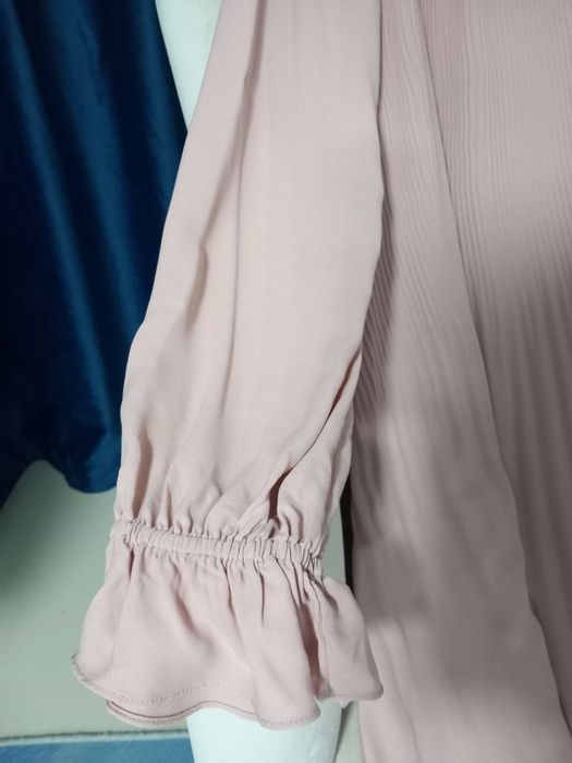 Rochie lunga plisata powder Pink mărimea S Zara