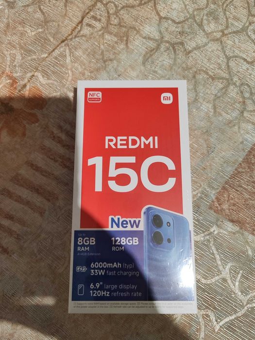 Продавам нов телефон Xiaomi Redmi 15C,4GB RAM,128GB DISK