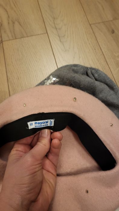 Basca lana fete/fetite 52 cm și caciula