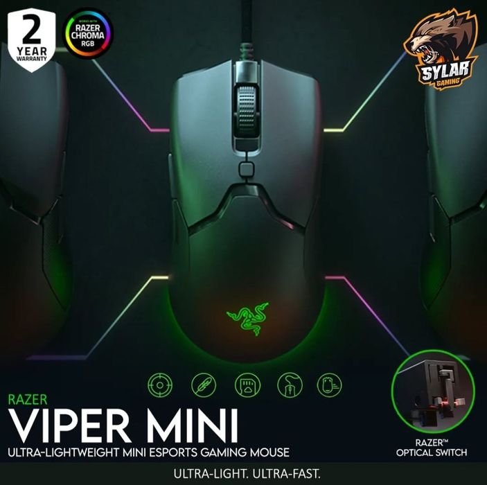 Razer Viper Mini СКИДКА RGB/Вес 61грам ,DPI8500  мышка/мышь
