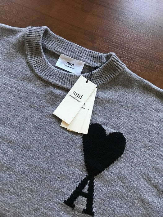 Свитер Ami, серый, XL, новый
