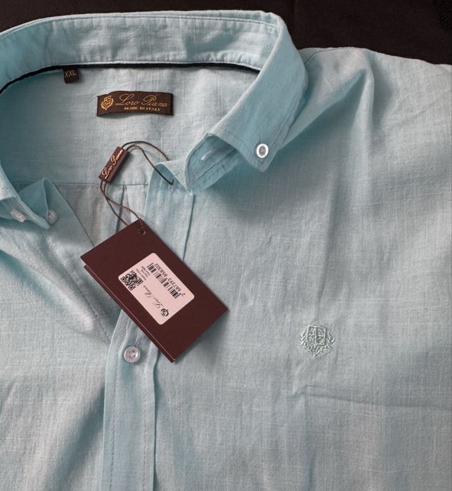 Loro Piana-Чисто нова автентична мъжка ленена риза  ХЛ