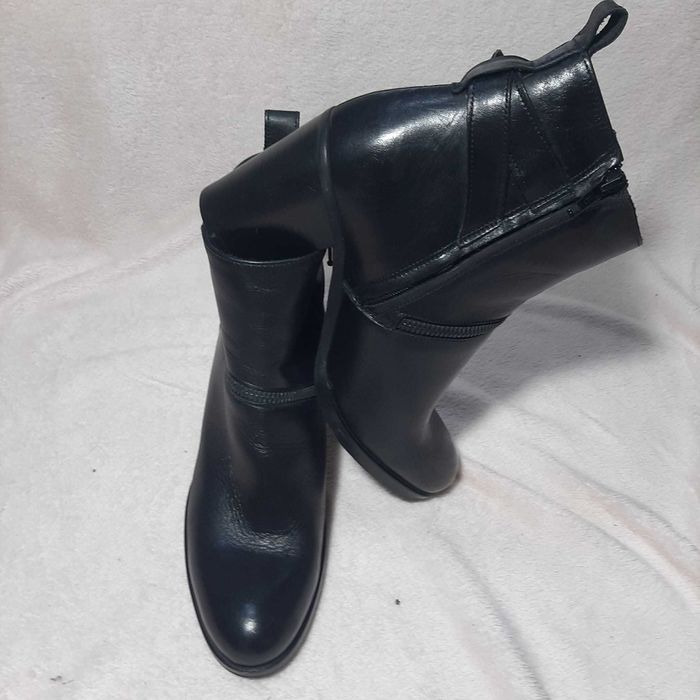 Ghete dama cu toc,piele naturala