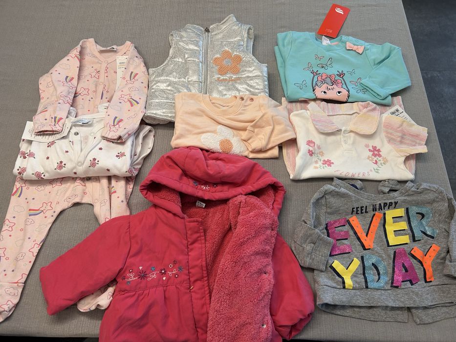 Памучни дрехи за момиче 6-9 м, 74 размер TU, My chicco