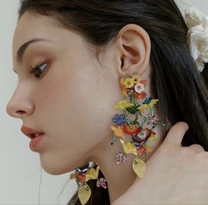 Новые серьги из бисера