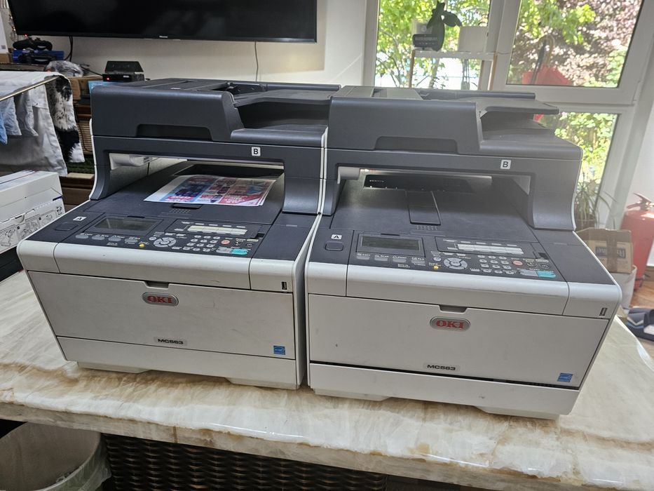 1+1 gratis ! Multifunctional laser color OKI MC563, Duplex, Retea, A4,