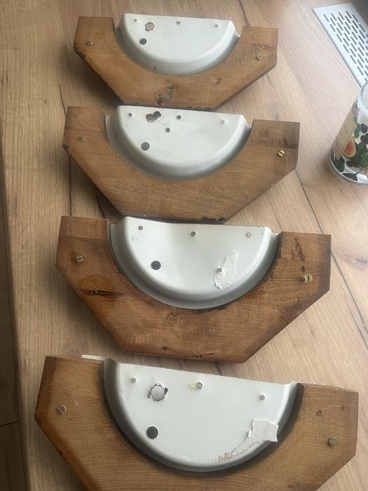 4 броя аплици с основа от дърво