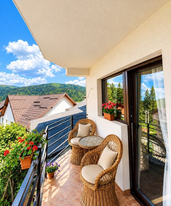 Cazare Bușteni in regim hotelier‼️Camera dubla cu balcon și baie propr