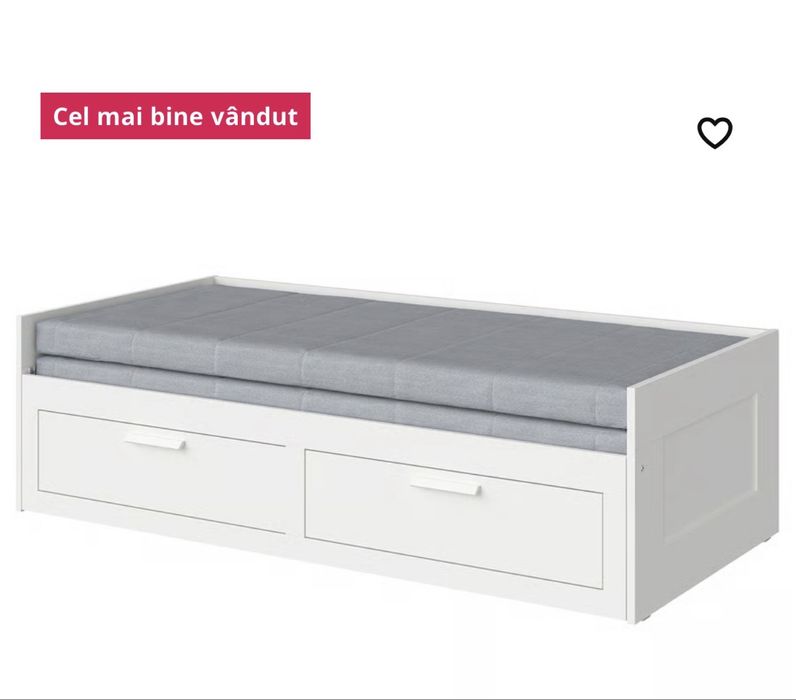 Divan ikea cu 2 sertare si 2 saltele