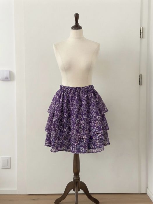 Fustă cu volane Kiabi | imprimeu floral | mărimea XL
