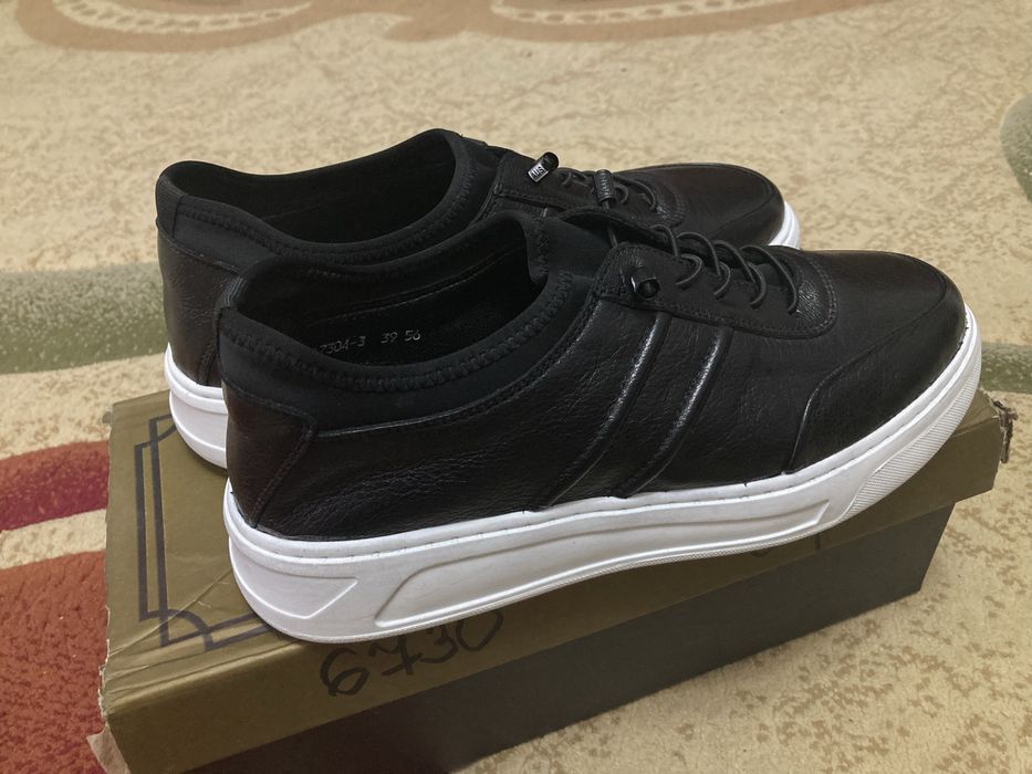 Кеды мужские кожа